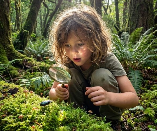 Children joyful in nature